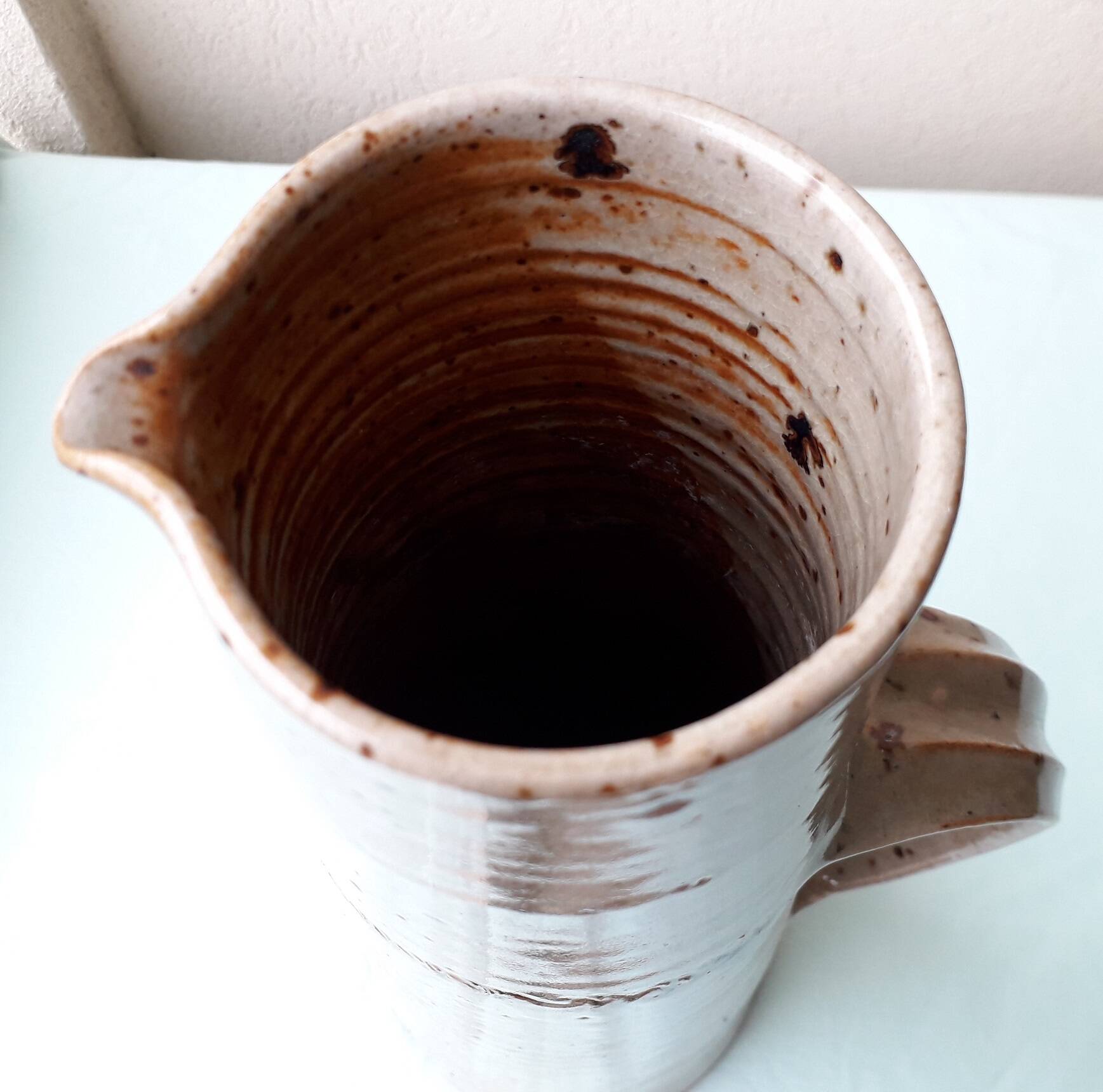 Pyrite stoneware pitcher