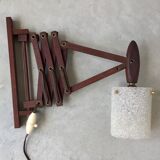 The Klint teak accordion wall lamp by Erik Hansen scandinavian 1950