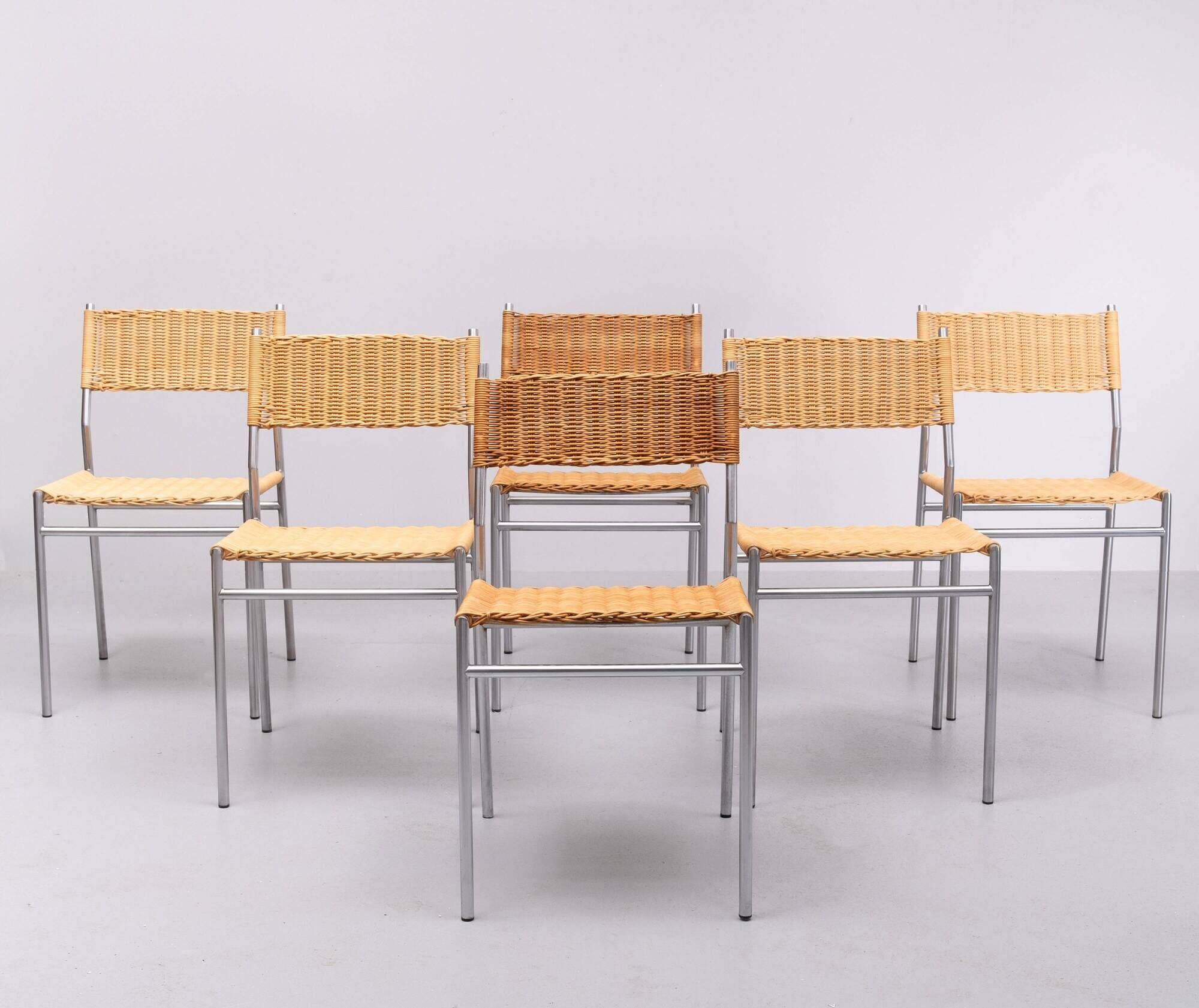 Martin Visser set of 6 Dining Chairs SE05 for 't Spectrum, 1960