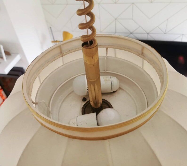 Vintage hollywood regency pendant lamp 80s