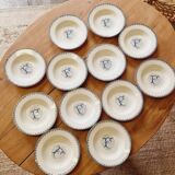 12 Luneville K&G soup plates letter F