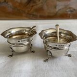 Paire de salières en argent