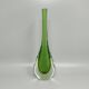 1960s Gorgeous Green and Yellow Vase By Flavio Poli