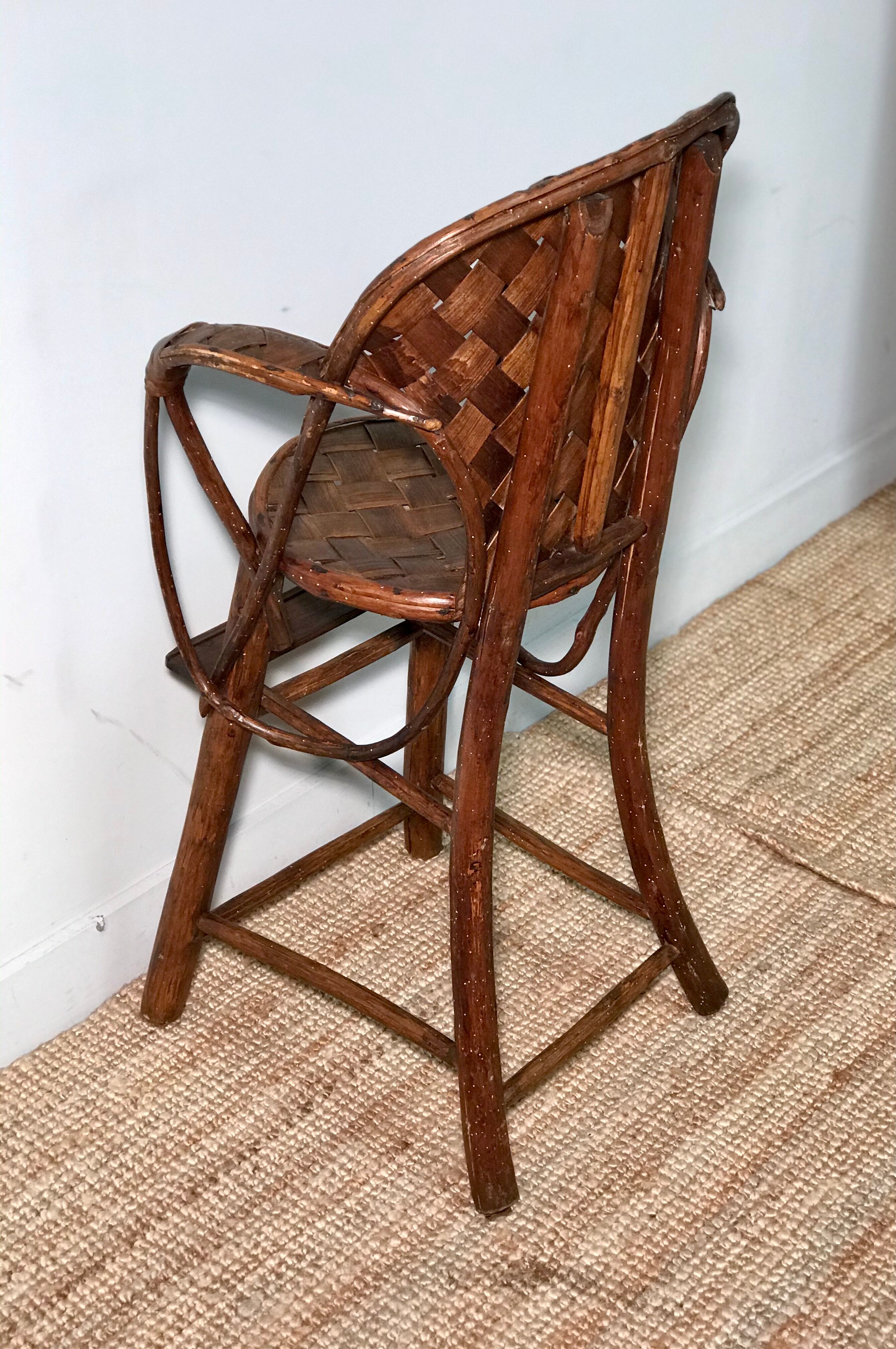 Child chair in chestnut