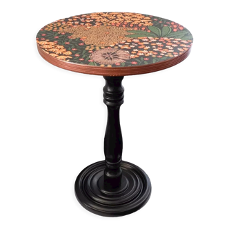 Vintage pedestal table restyled, antique pedestal table