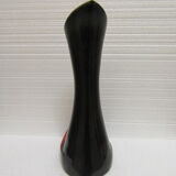 Large vase red and black vintage