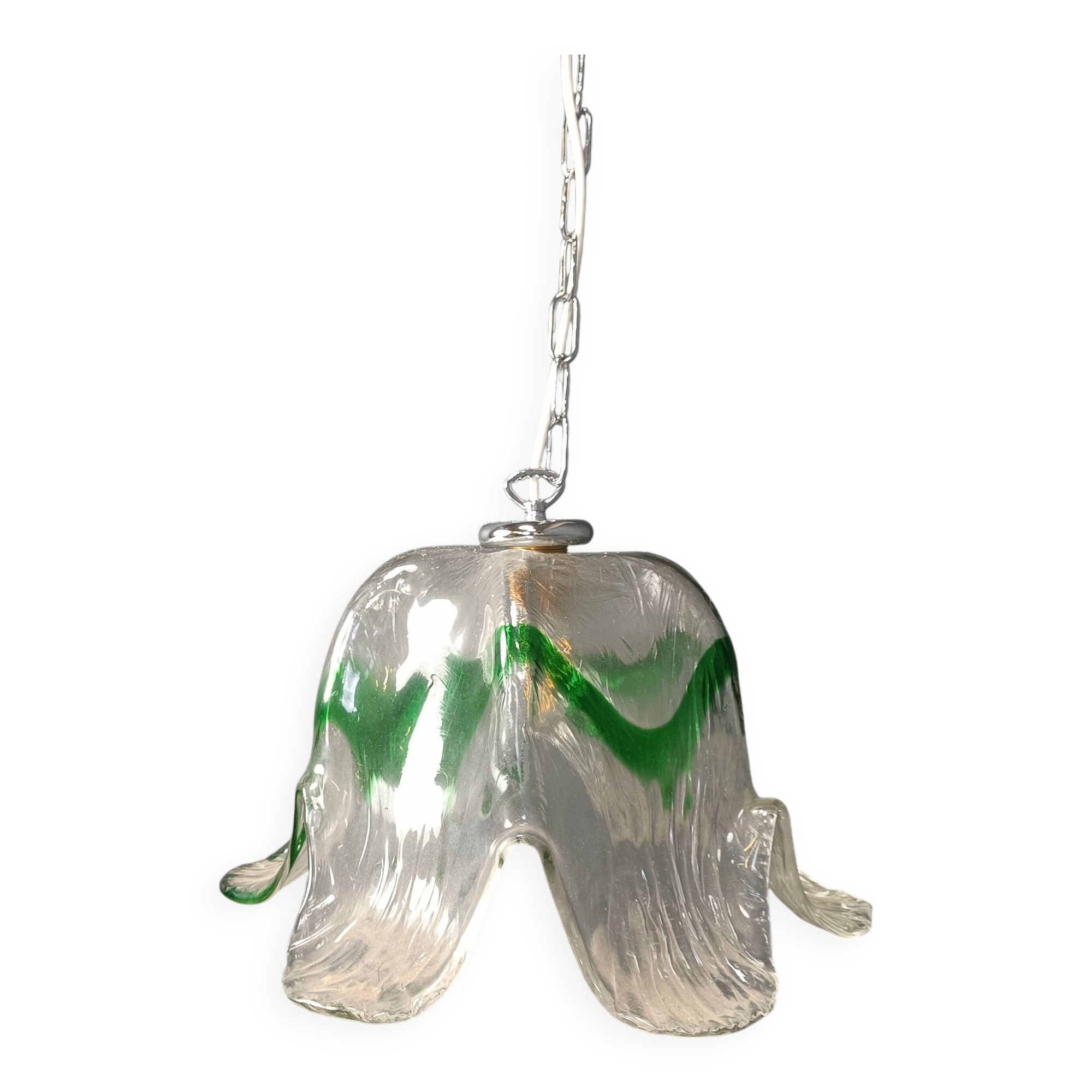 Suspension en verre de Murano, pour Mazzega, années 1960