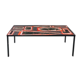 1950 coffee table with Jacolor Ceramics