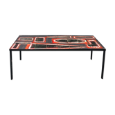 1950 coffee table with Jacolor Ceramics
