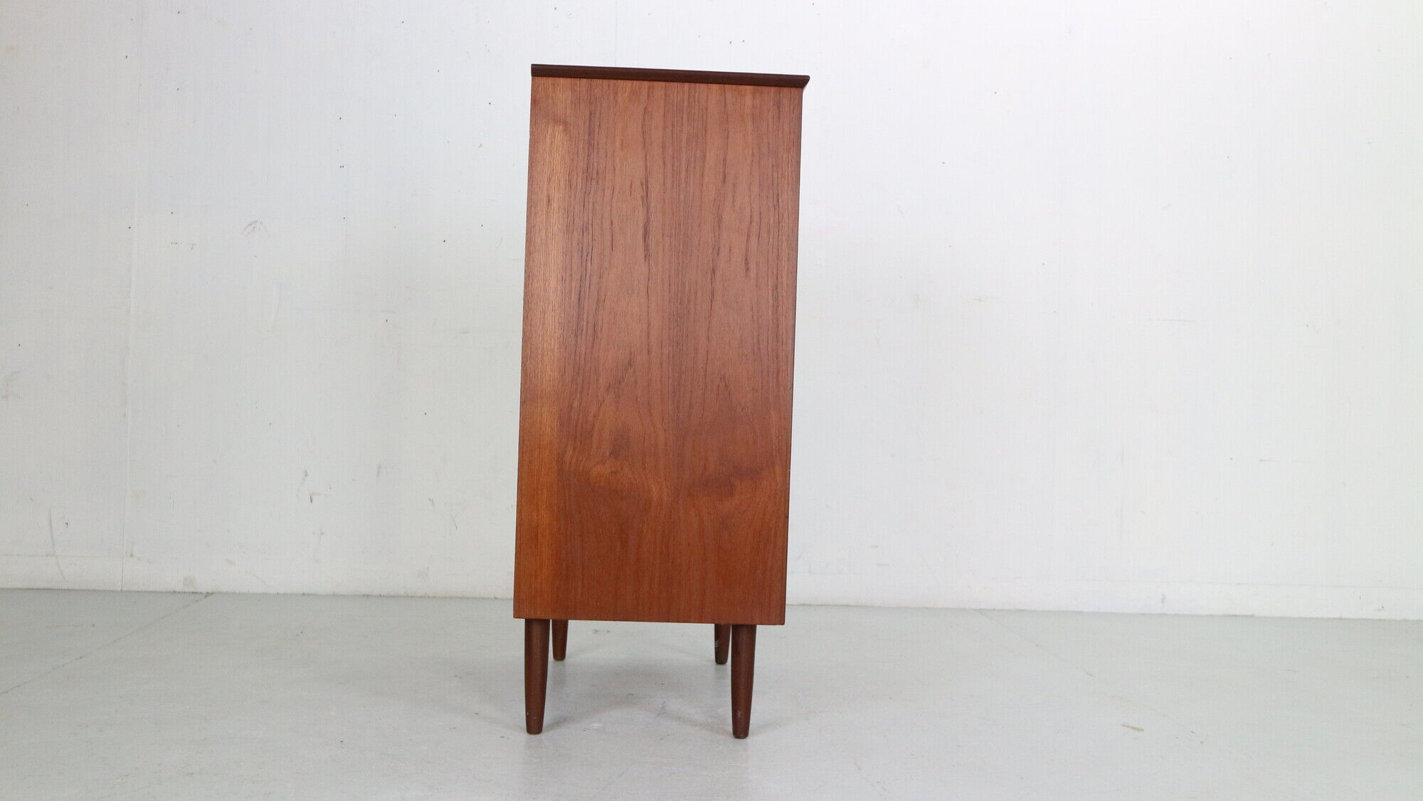 Mid-Century Modern Danish Chest of Six Drawers, Tallboy in Teak, Denmark, 1960s