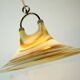 Grande lampe suspendue cosack en acrylique et laiton des années 1970 style spatial