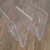 Vintage plexiglass magazine door from Roche bobois 1970