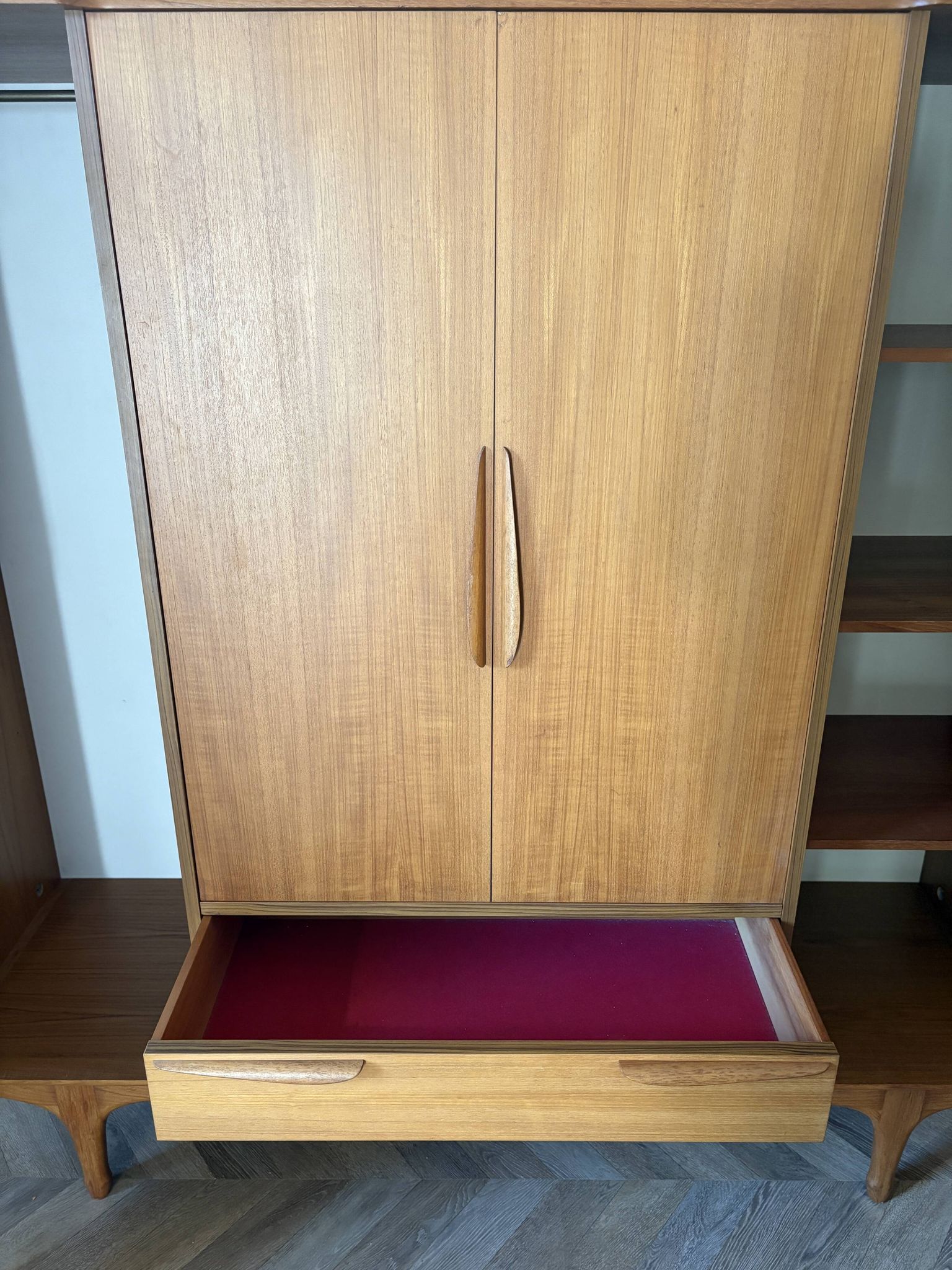 Vintage teak Scandinavian wardrobe