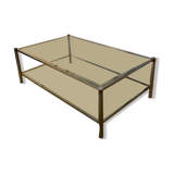 Table basse double plateau verre