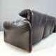 Maralunga leather sofa by Vico Magistretti for Cassina, 1973