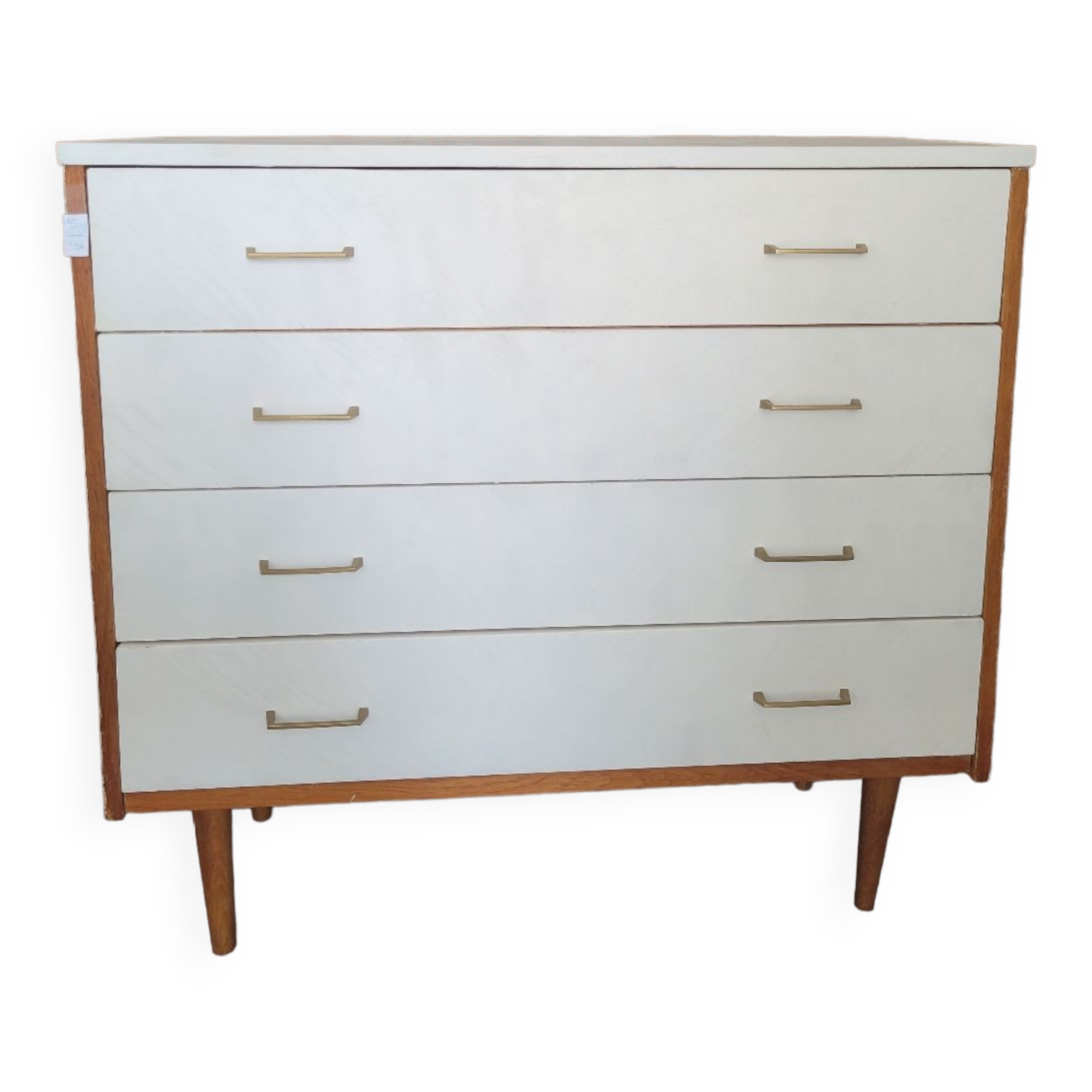 Vintage chest of drawers compass feet