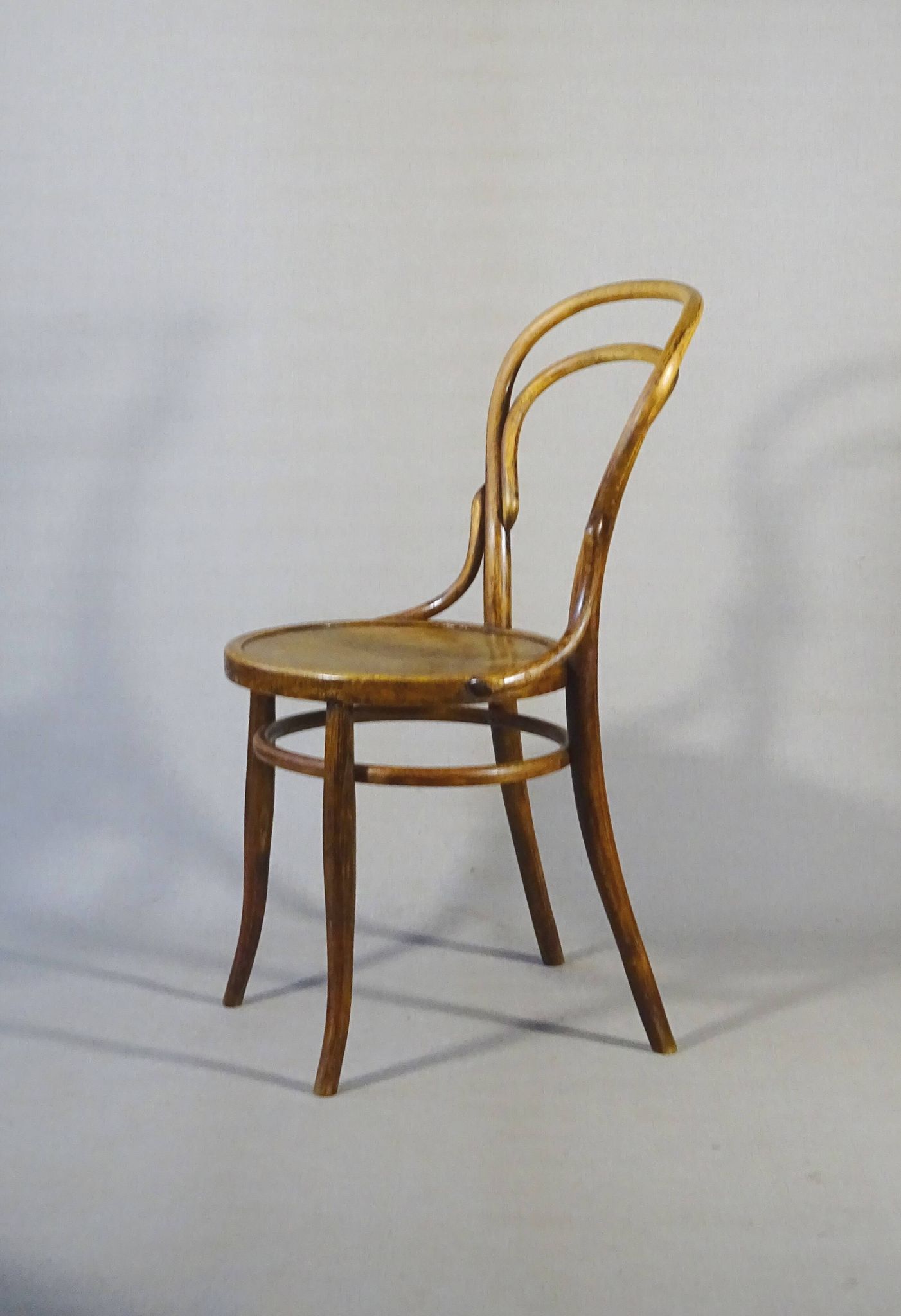 Two chairs No. 14, circa 1890 by Fuchs and Freud Bielitz, original patina