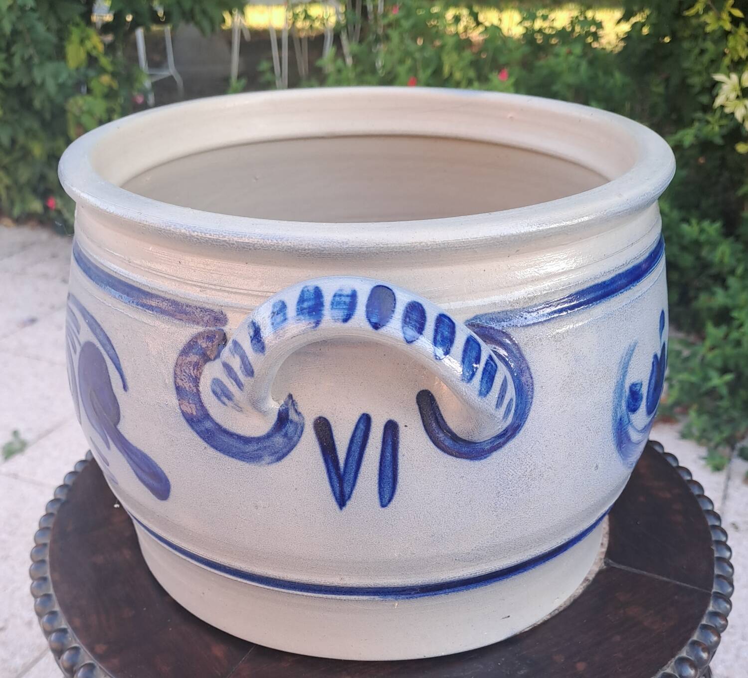 Alsace stoneware grease pot