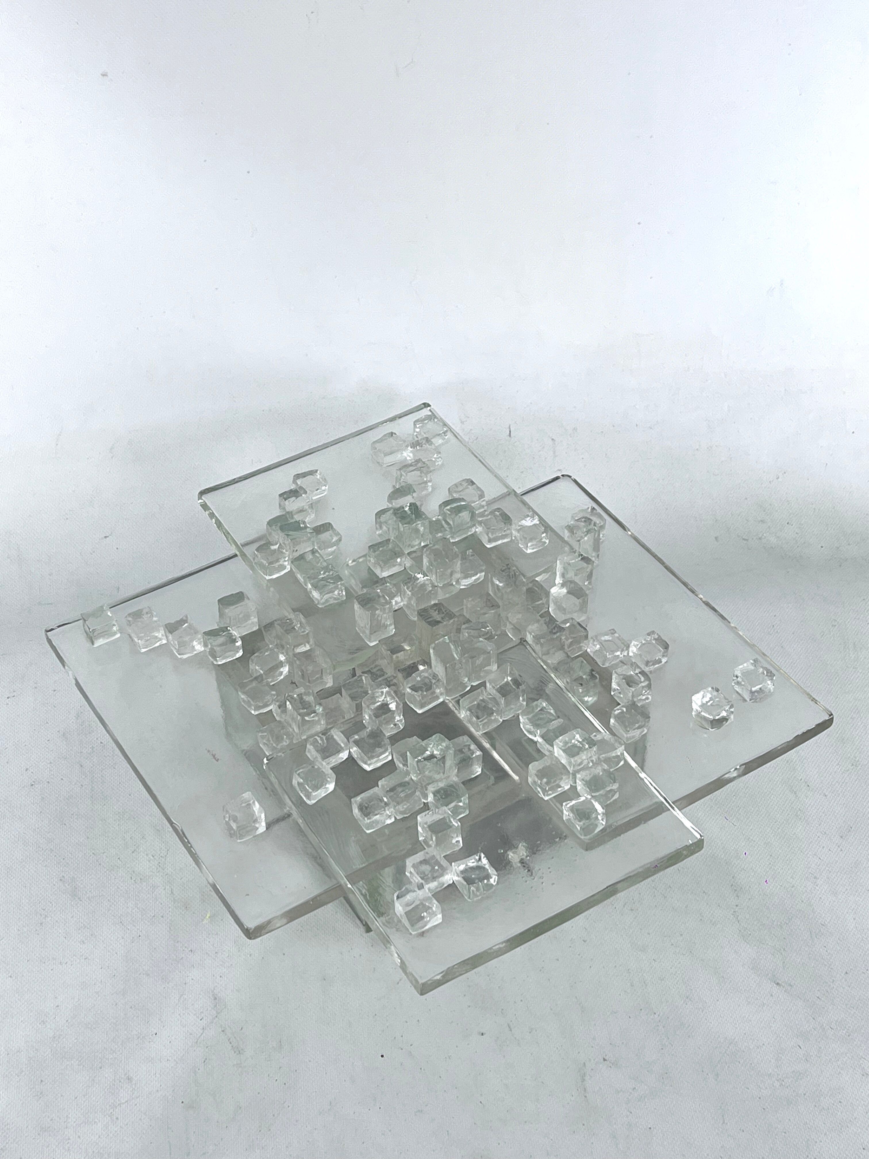 Mid-Century Clear Murano Glass wall light by Albano Poli for Poliarte. Italy 1970s