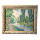 Pollet (a), watercolour "canal in spring" signed 20th century