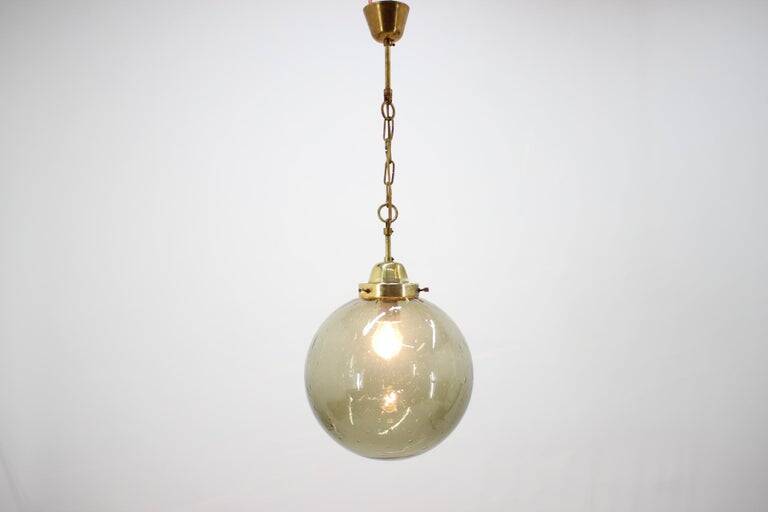 Midcentury Glass Pendant from Kamenicky Senov, 1970s
