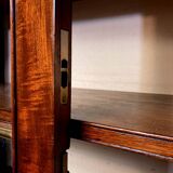 Mahogany bookcase with projection