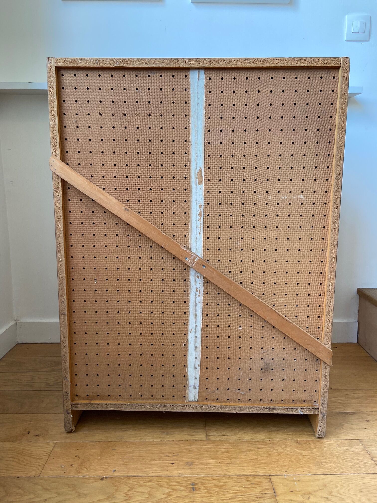 60's wooden shoe cabinet