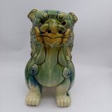 Ceramic Fô dog. Sancai color.