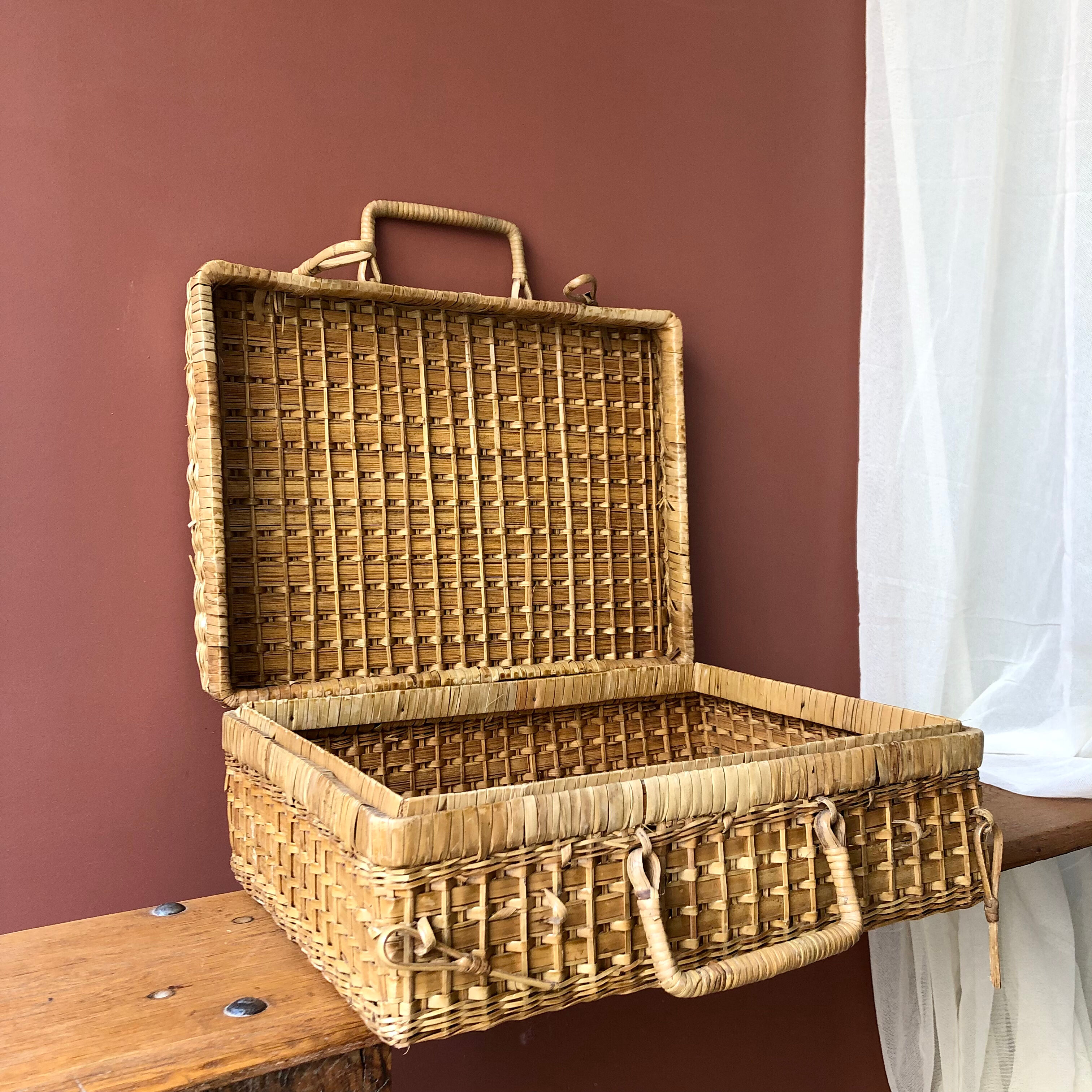 Wicker suitcase