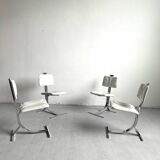 Mid-Century Modern Dining Chairs, Set of 4, France 1970s