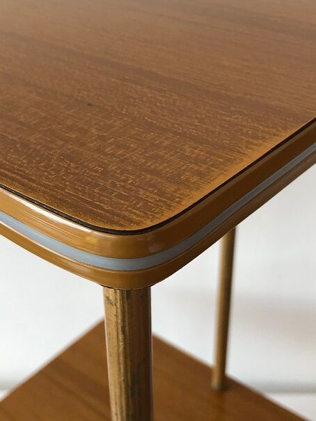 Vintage pedestal table in formica 60s