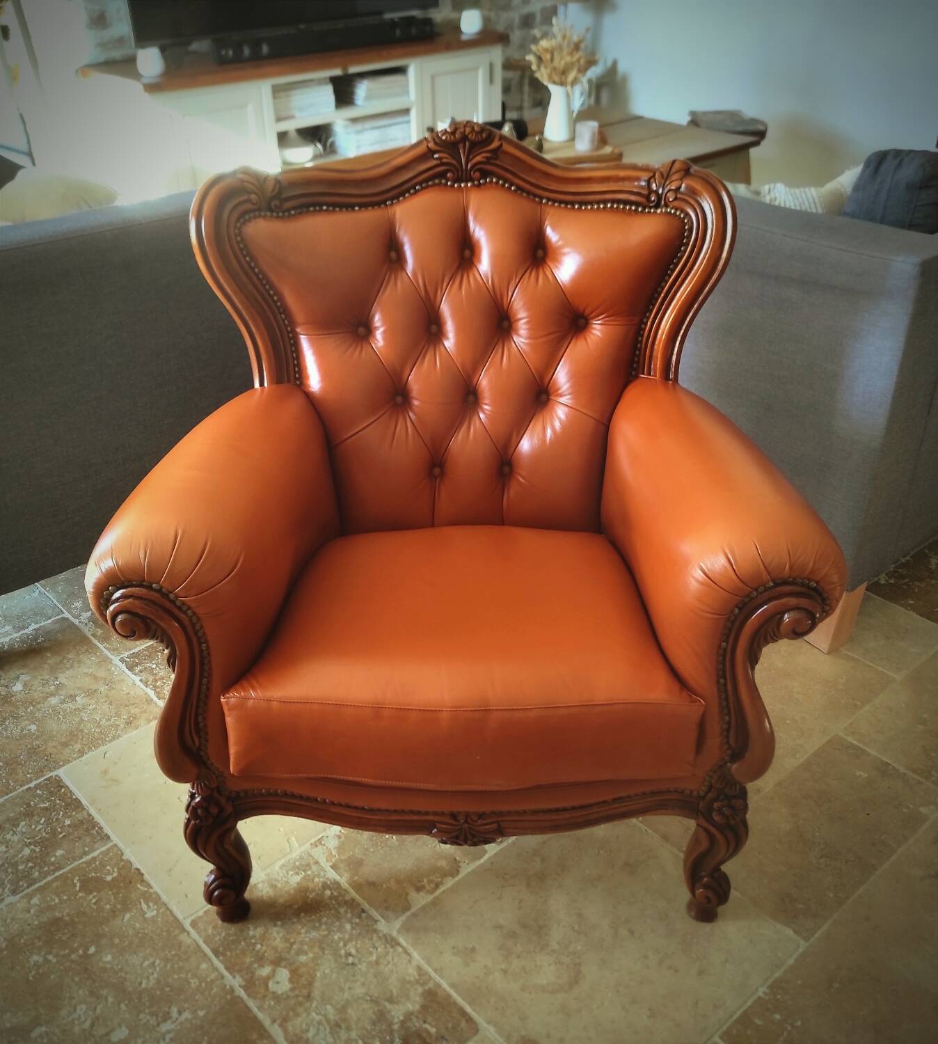 Pair of baroque armchairs