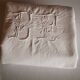 Old large linen sheet monogrammed CP