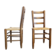 Lot 2 chaises paillées