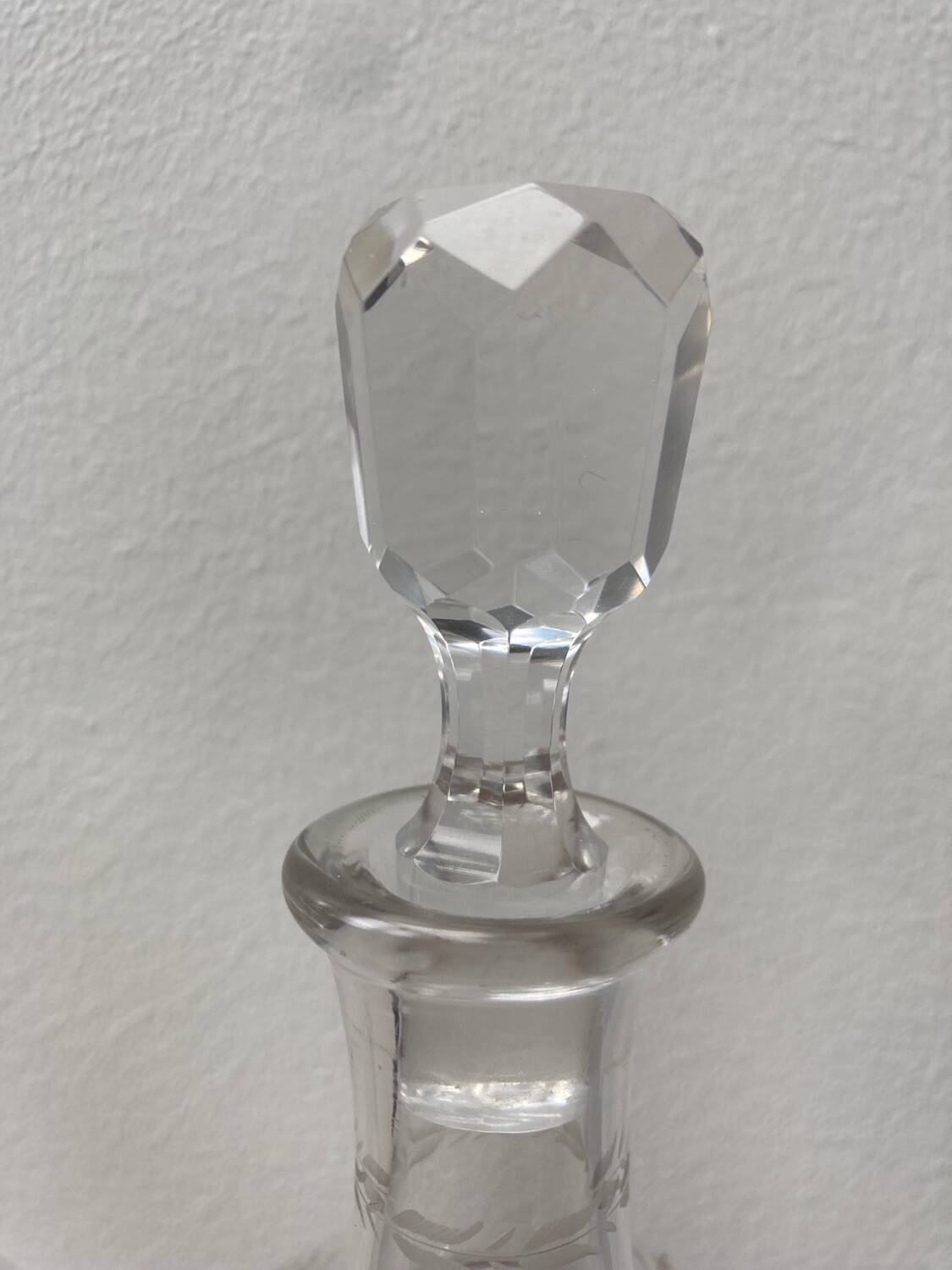Paire de carafes gravées Napoleon III