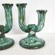 Paire de chandeliers Longwy vintage 1960