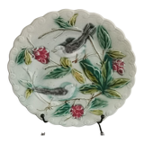Plate in slip with birds late nineteenth