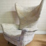 Fauteuil a oreilles "wingback chair" Bergere 1950 organique