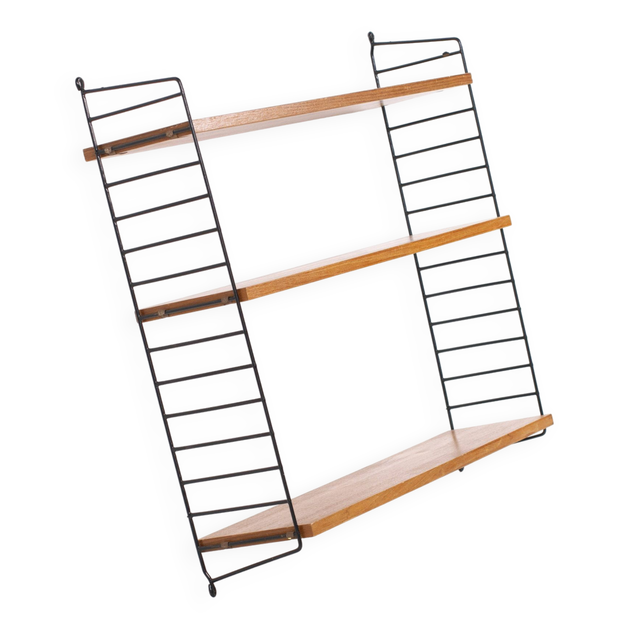 String teak shelf with 3 shelves, Sweden