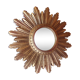 Golden wooden and stucco mirror, France 60s 25cm