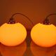 Lot de 3 suspensions orange vintage, années 70