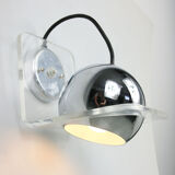 Vintage italian chrome eyeball wall lamp