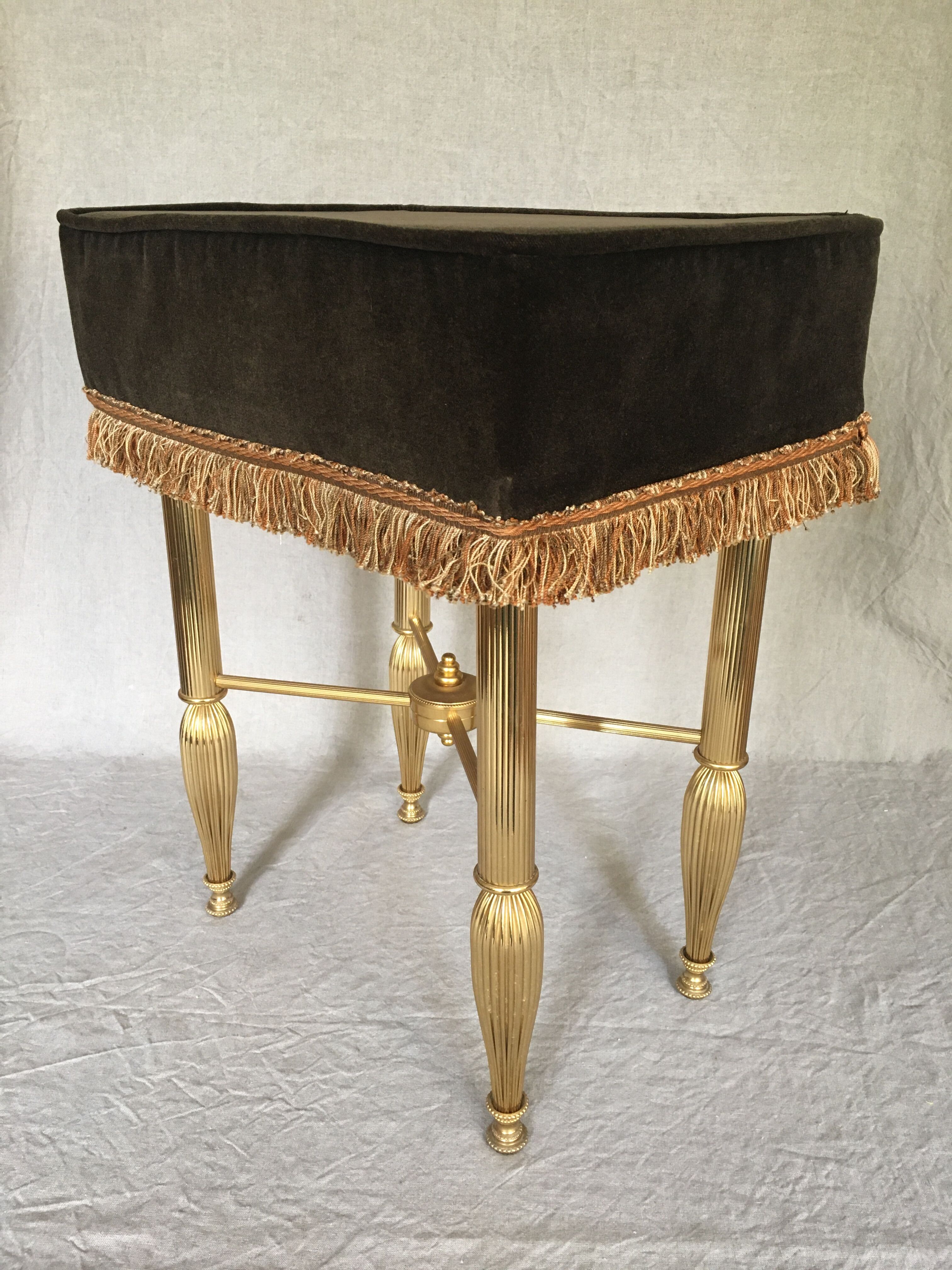 Brass tabouret of the 70s