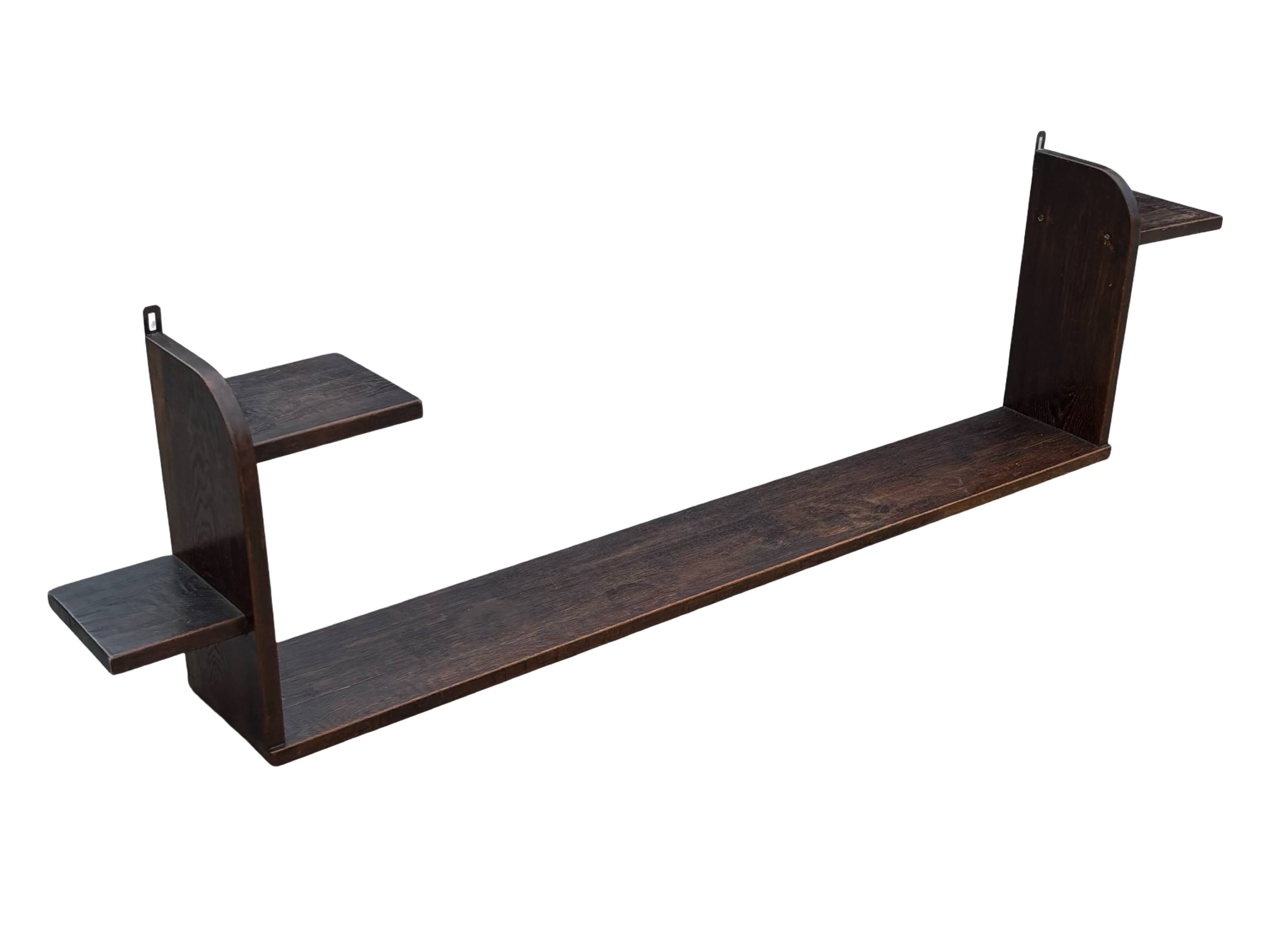 Art Deco Wall shelf Book shelf floating shelf oak 1920s design