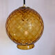 Suspension globe verre ambré