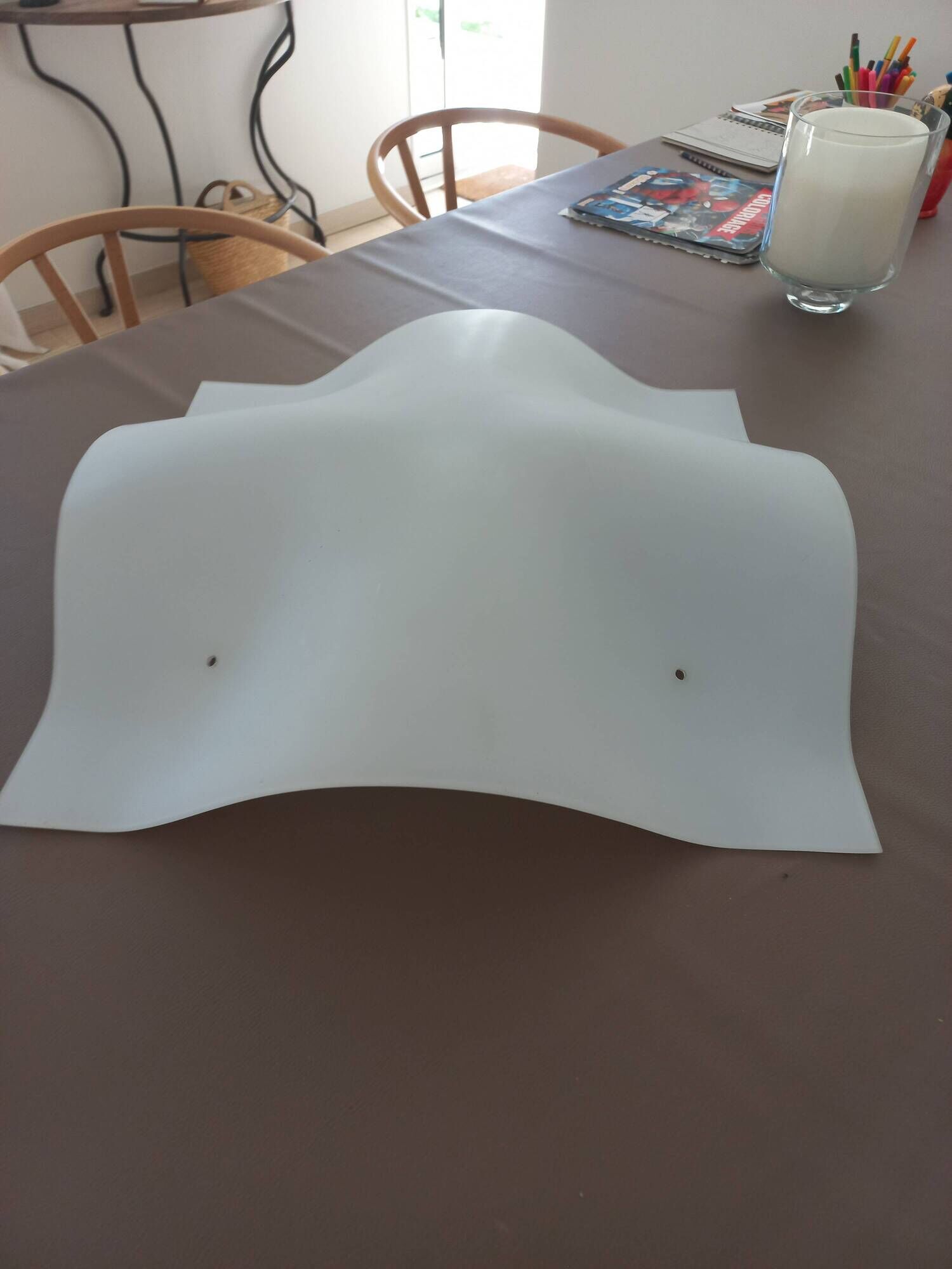 Polished glass ceiling light "Manta Grande" Foscarini