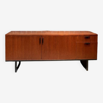 Scandinavian wooden sideboard, metal base