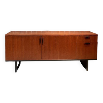 Scandinavian wooden sideboard, metal base