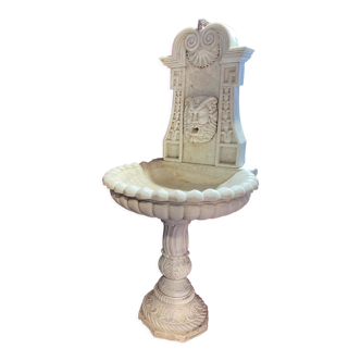 Alabaster wall fountain