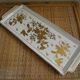 Antique earthenware cake dish gilt art table antique earthenware cake dish